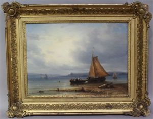 Barque Et Bateau De Pecheurs En Bord De Cote by Michel Bouquet