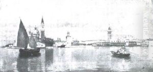 Scene Across The Grand Canal Towards St. Marks by Michel Bouquet