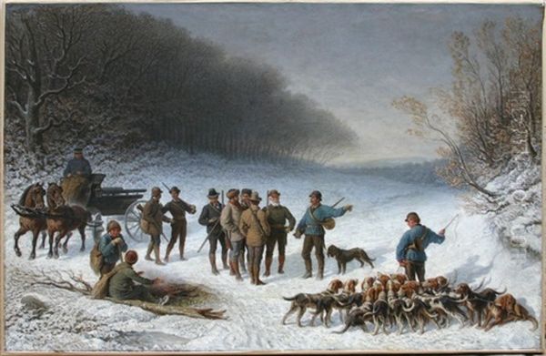 Le Rapport En Foret Par Temps De Neige - view 1