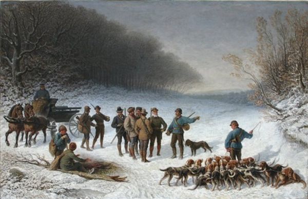 Le Rapport, En Foret, Par Temps De Neige - view 1