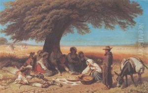 Die Mittagspause Wahrend Der Erntezeit