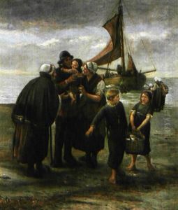 Vissers Op Het Strand