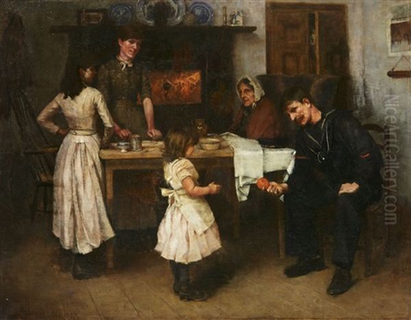 Family Scene In A Kitchen - view 1