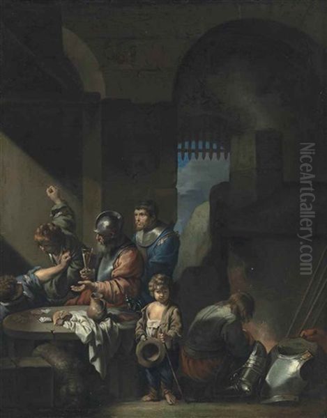 Figures Brawling In A Guardroom - view 1