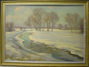 Winterlandschaft Bei Hamburg by Artur Oskar Alexander