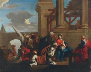 L'adoration Des Mages by Sebastien Bourdon