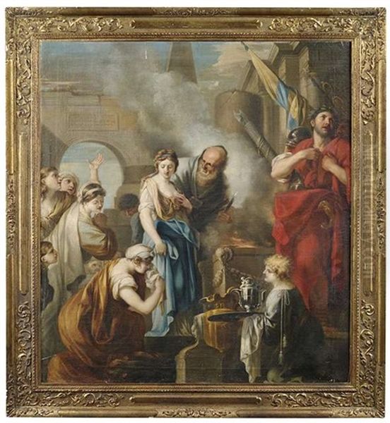 Die Opferung Der Tochter Jephtas - view 1