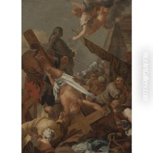 The Crucifixion Of Saint Peter by Sebastien Bourdon