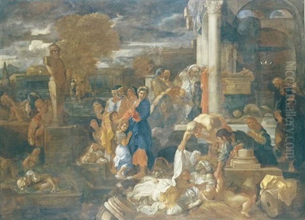 The Philistines Stricken After Looking Into The Ark Of The Covenant - view 1