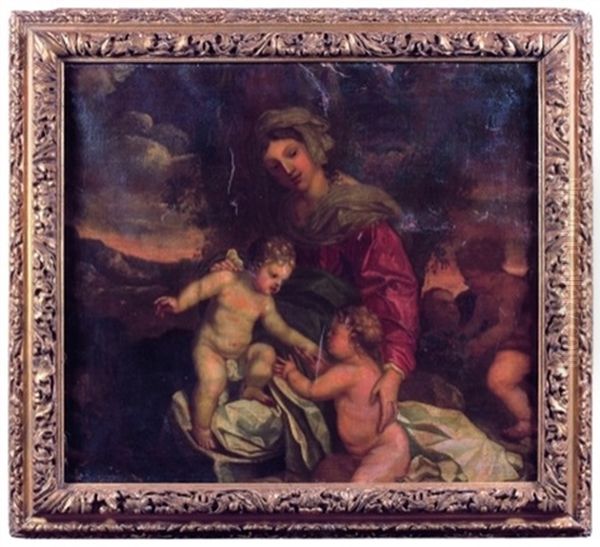 Vierge A L'enfant Avec Saint Jean-baptiste - view 1