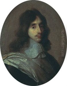 Portrait D'homme En Buste A L'echarpe De Soie