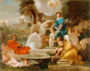 Begegnung Von Jesus Und Johannes by Sebastien Bourdon