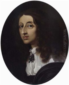 Portrait Of Queen Christina Of Sweden by Sebastien Bourdon