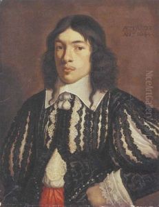 Portrait Of A Gentleman, Aged 23, In A Black Slashed Doublet And A White Lace Shirt