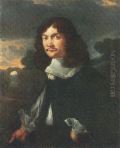 Portrait Of A Gentleman, Wearing Black, In A Landscape Setting