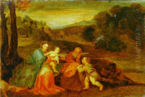 The Rest On The Flight To Egypt With The Infant Saint John The Baptist - view 1