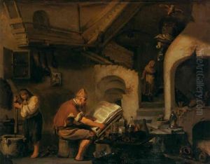 L'alchimiste Dans Son Laboratoire by Sebastien Bourdon