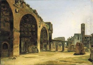 A View Of The Basilica Of Maxentius And Constantine, Looking From The Palazzo Dei Conservatori