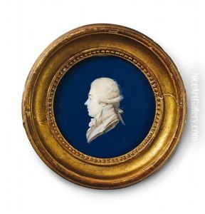 A Silhouetted Portrait Of A Gentleman by Charles Guillaume Alexandre Bourgeois