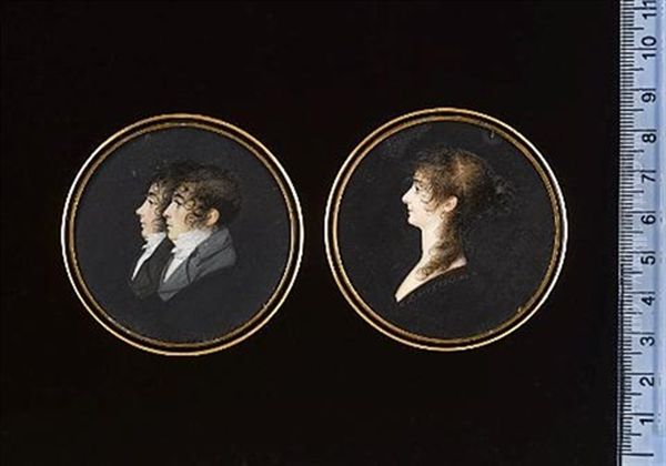 Charles-tristan And Louis-desire De Montholon, Side-by-side, Profile To The Left (+ A Girl, Profile To The Left, Her Hair Partially Upswept In A Loose Bun, Verso) - view 1