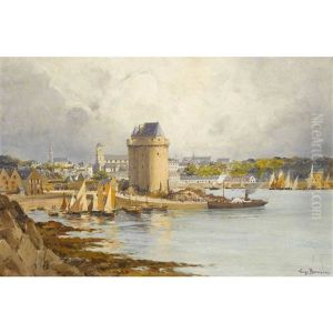 Franzosische Hafenpartie by Eugene Bourgeois