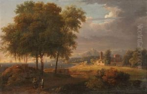 Paysage De Campagne Avec Une Ferme Antique