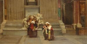 Enfants A Saint Pierre De Rome by Pauline Elise Leonide Bourges