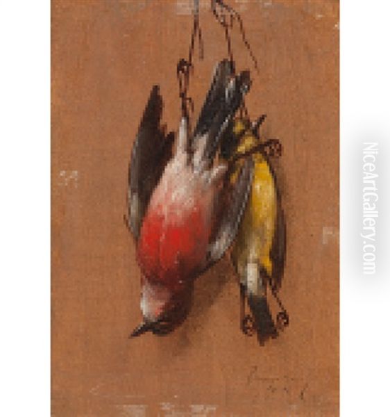 Jagdstillleben Mit Zwei Toten Vogeln - view 1
