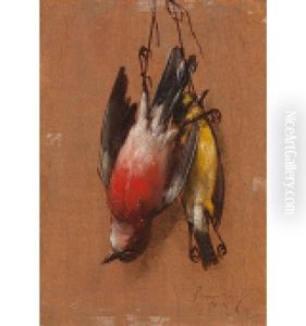 Jagdstillleben Mit Zwei Toten Vogeln by Maurice-Jean Bourguignon