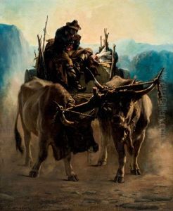 Carreta De Bueyes by Antoine Joseph Bourlard