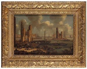A Port Caprice With Figures