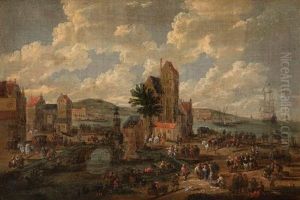 Village En Bord De Riviere Anime De Personnages by Pieter Bout