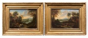 Le Matin Ou Le Retour Du Troupeau; Le Soir Ou Le Depart Du Troupeau (2 Works) by Pieter Bout