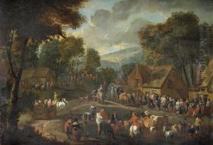 Travellers Halting At A Village Inn