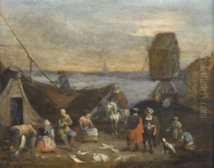 Fischmarkt An Der Kuste Bei Scheveningen