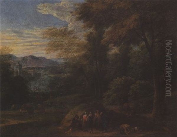 Bewaldete Flusslandschaft - view 1