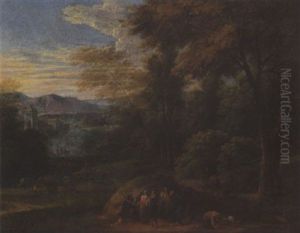 Bewaldete Flusslandschaft Bewaldete Flusslandschaft