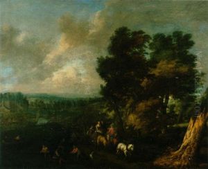 Landschaft Mit Figuren by Pieter Bout