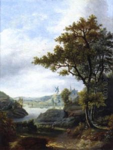 Fluslandschaft Mit Figuren Fluslandschaft Mit Figuren