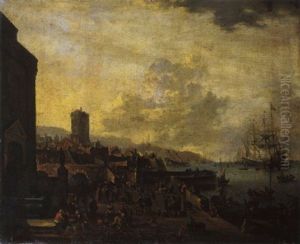 Sudlicher Seehafen Mit Reicher Figurenstaffage by Pieter Bout