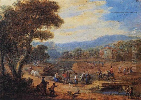 Promeneurs Dans Un Paysage - view 1
