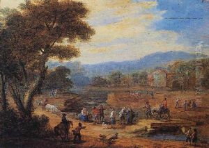 Promeneurs Dans Un Paysage by Pieter Bout