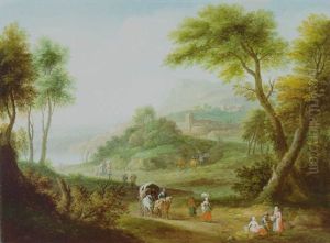 Sudliche Landschaft Mit Wagen