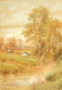 The Village Lane, Bardsey, Yorkshire by George Alexander