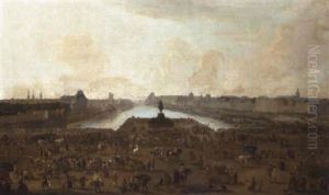 A View Of The Seine, Paris, From The Pointe De La Cite by Pieter Bout