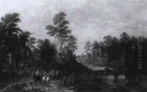 Altes Stadtchen Am Flusufer by Pieter Bout
