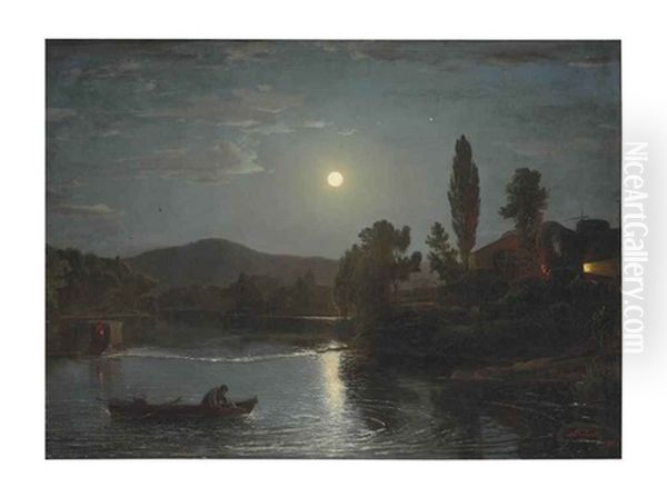 A Night River Scene - view 1