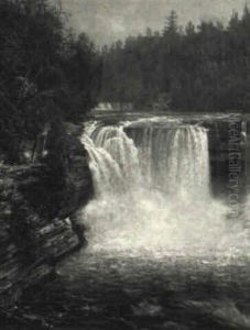A Catskill Waterfall by Dewitt Clinton Boutelle