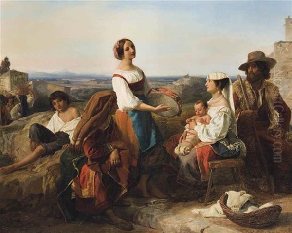A Musical Interlude In The Roman Campagna - view 1
