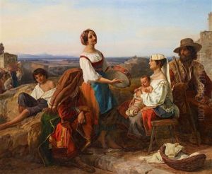 Musizierende Hirten In Der Campagna by Friedrich Bouterwek